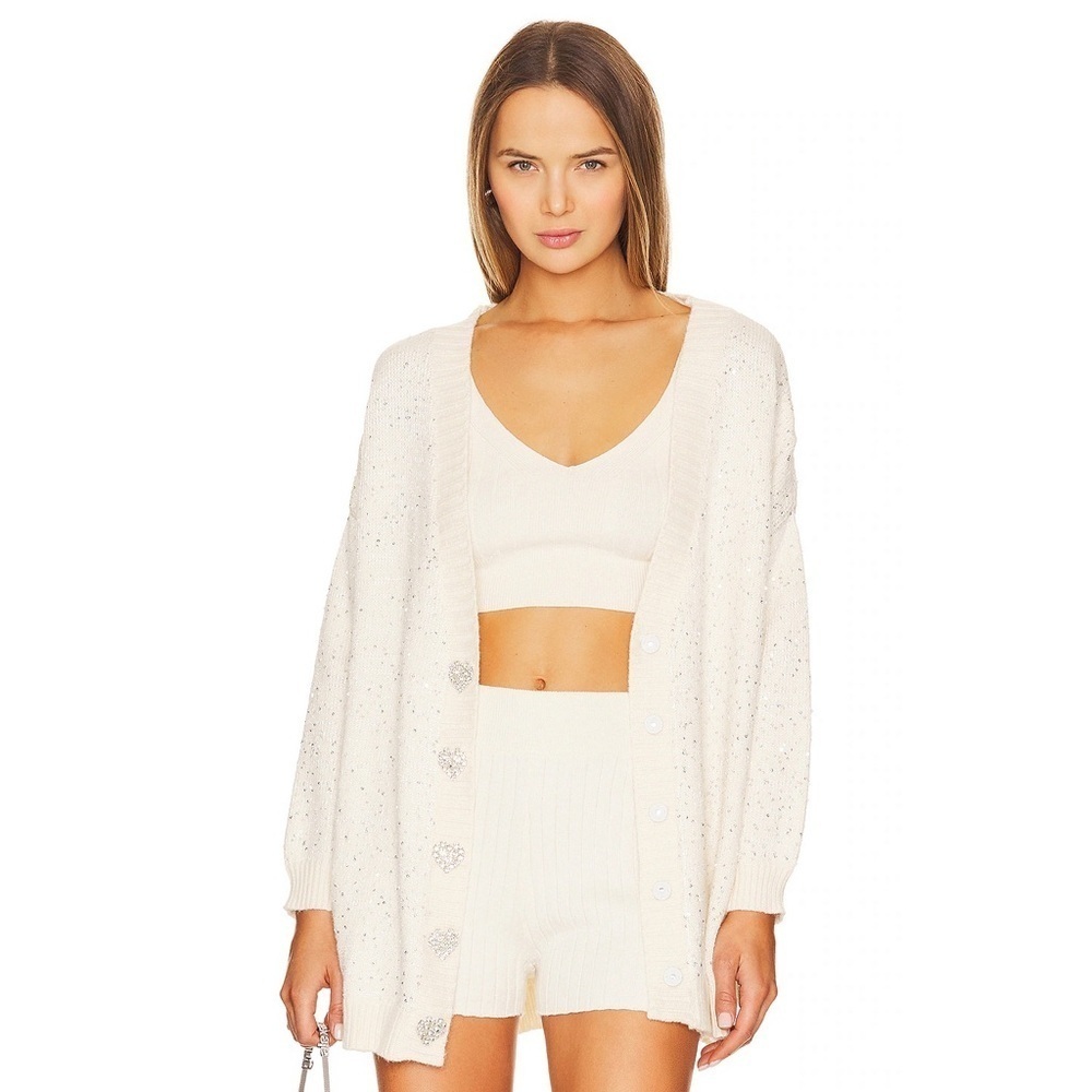 Olivia Rubin Mika Cardigan in White Size L